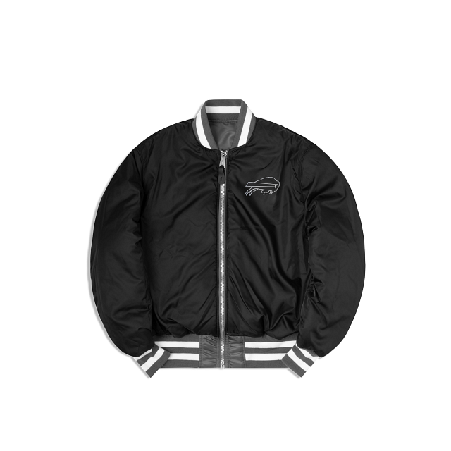 Alpha Industries X Buffalo Bills Gray MA-1 Bomber Jacket - Image 6