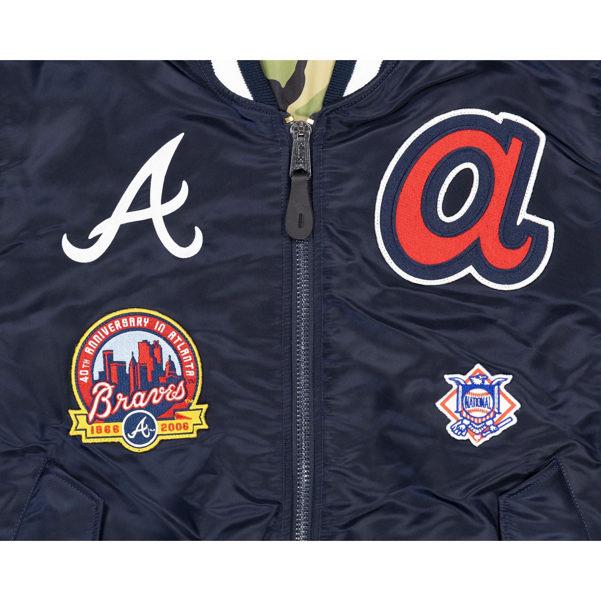 Alpha Industries X Atlanta Braves MA-1 Bomber Jacket - Image 3