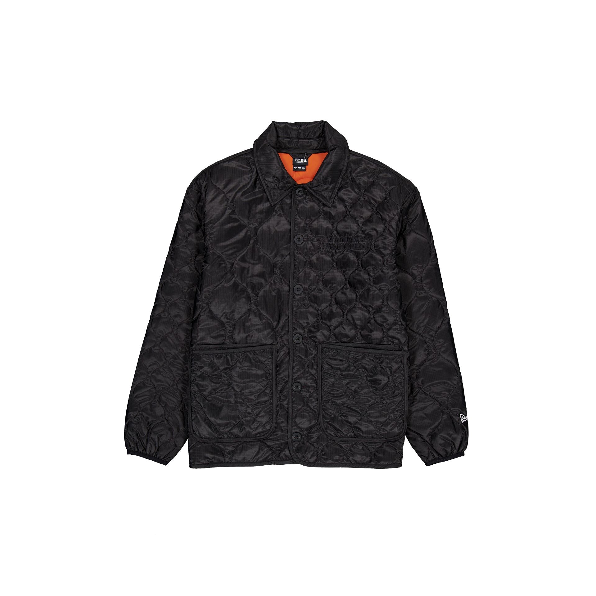 New Era Cap Quilted Button Up Black Jacket - Image 2