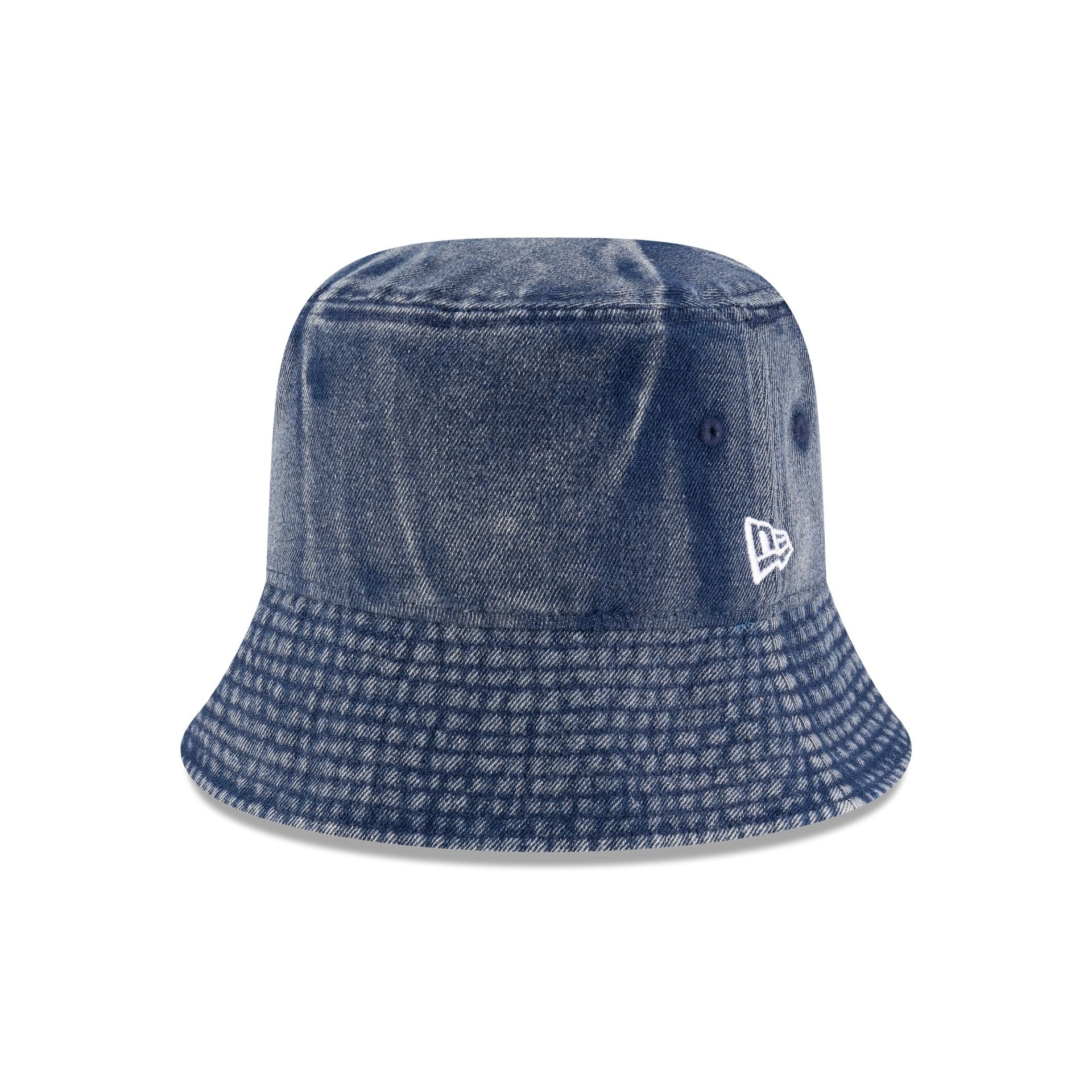 New Era Cap Blue Denim Bucket Hat - Image 4