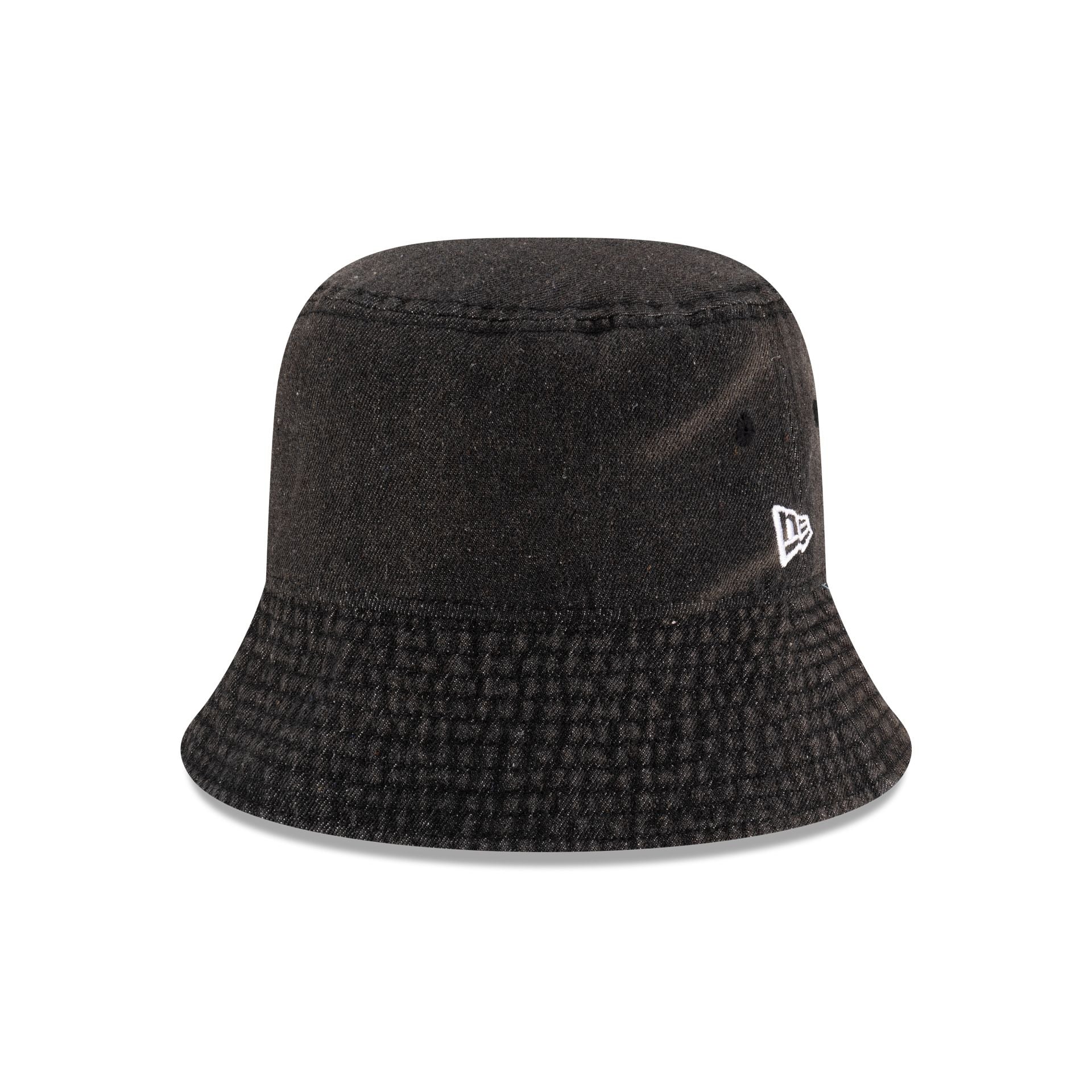 New Era Cap Black Denim Bucket Hat