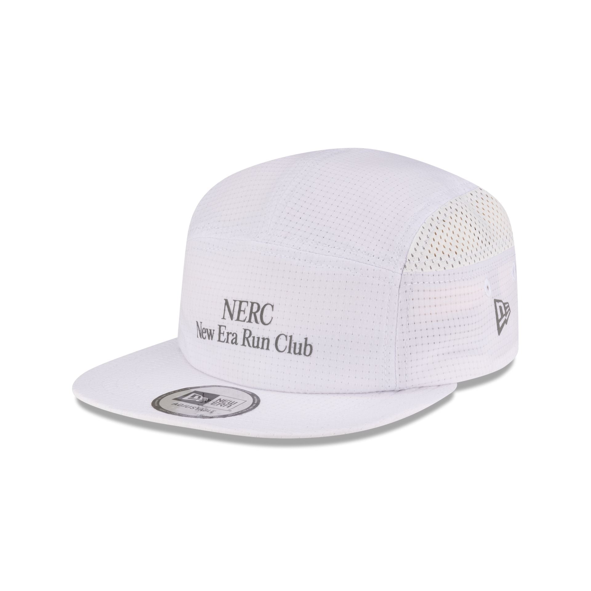New Era Cap Run Club White Camper Strapback Hat