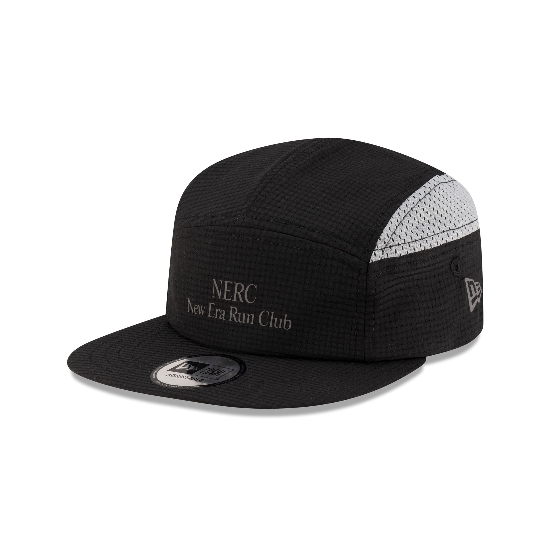 New Era Cap Run Club Black Camper Strapback Hat