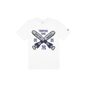 New York Yankees Torpedo Time White T-Shirt