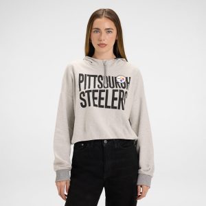 Pittsburgh Steelers Sport Night Heather Gray Women's Hoodie
