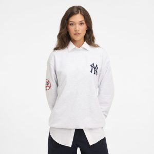 New York Yankees White Crewneck