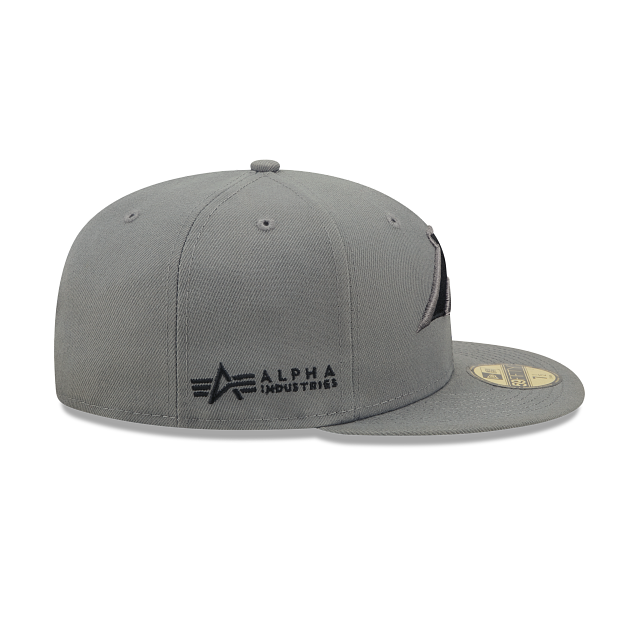 Alpha Industries X Carolina Panthers Gray 59FIFTY Fitted Hat - Image 5