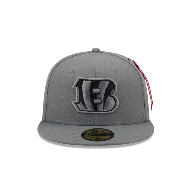 Alpha Industries X Cincinnati Bengals Gray 59FIFTY Fitted Hat - Image 2