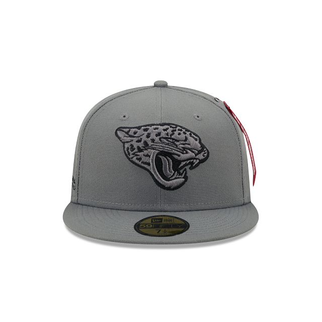 Alpha Industries X Jacksonville Jaguars Gray 59FIFTY Fitted Hat - Image 2