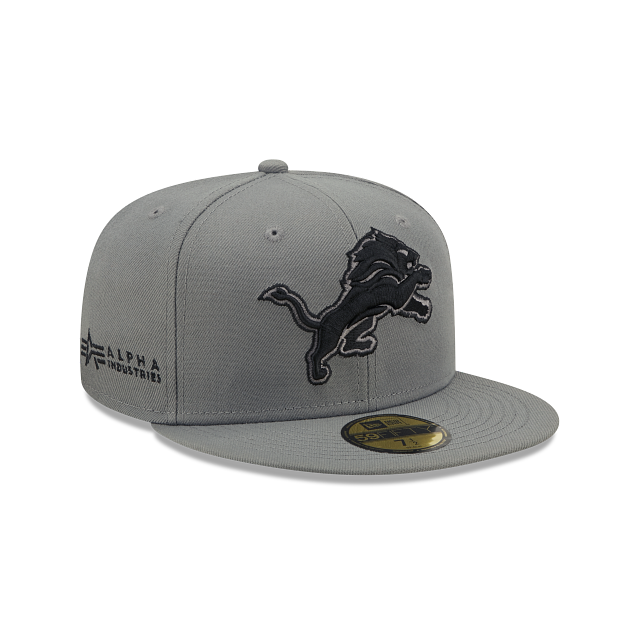 Alpha Industries X Detroit Lions Gray 59FIFTY Fitted Hat - Image 3