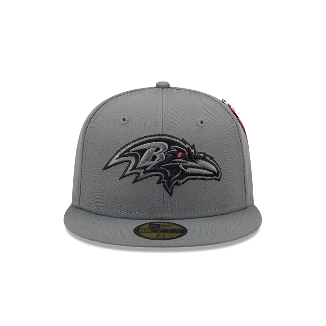 Alpha Industries X Baltimore Ravens Gray 59FIFTY Fitted Hat - Image 2