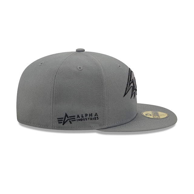 Alpha Industries X Baltimore Ravens Gray 59FIFTY Fitted Hat - Image 5