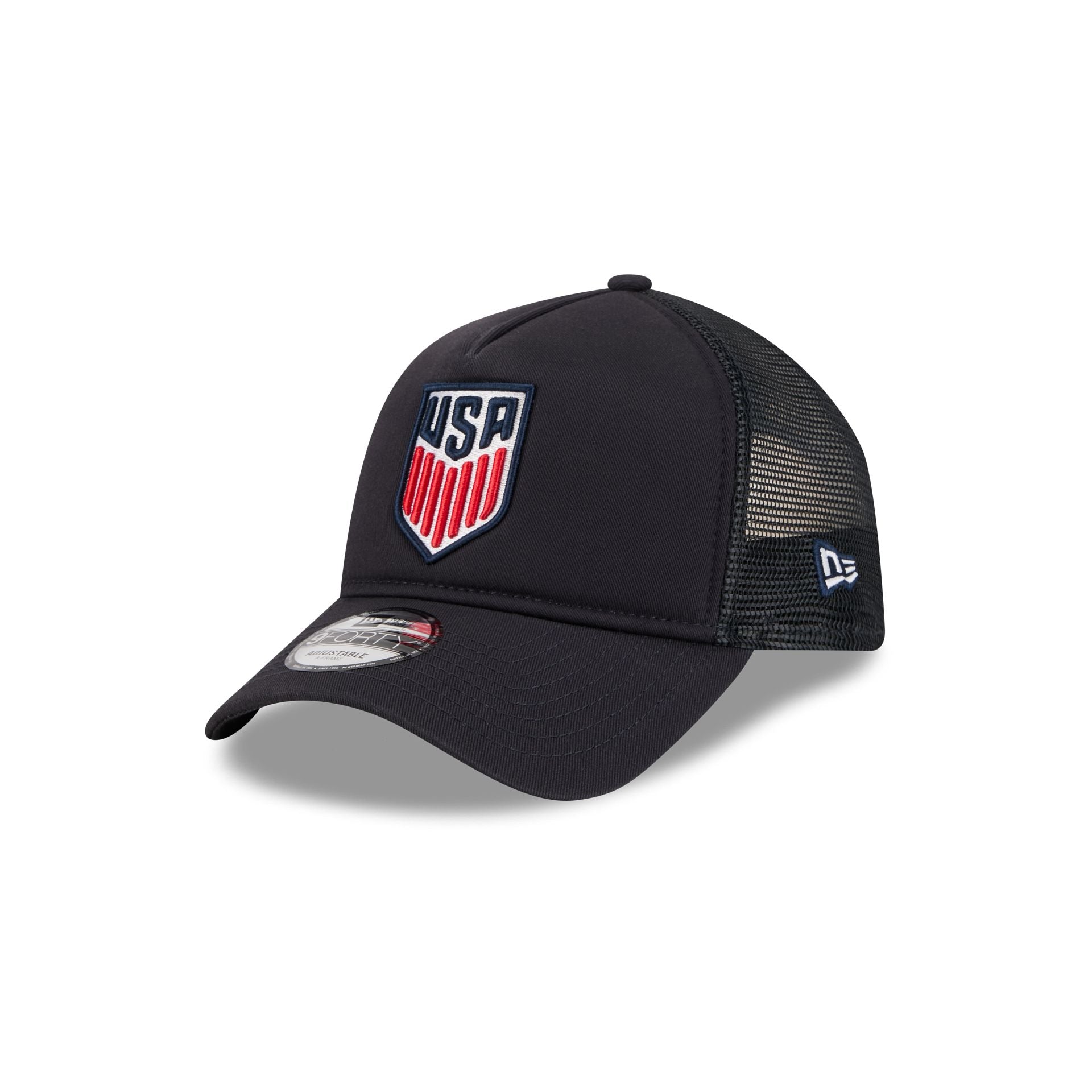 US Soccer Men's National Team Navy 9FORTY A-Frame Trucker Hat