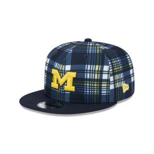 Michigan Wolverines Plaid 9FIFTY Snapback Hat