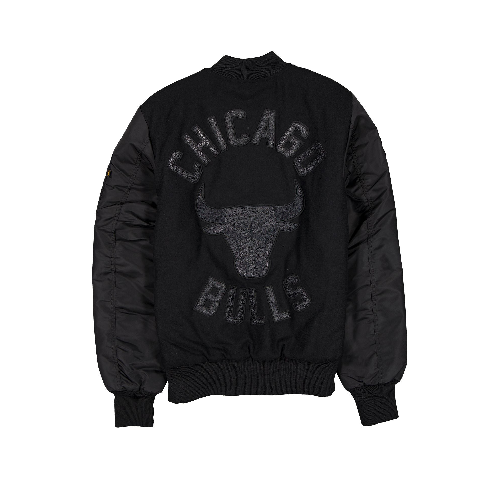 Alpha Industries x Chicago Bulls MA-1 Wool Varsity Jacket Black - Image 3