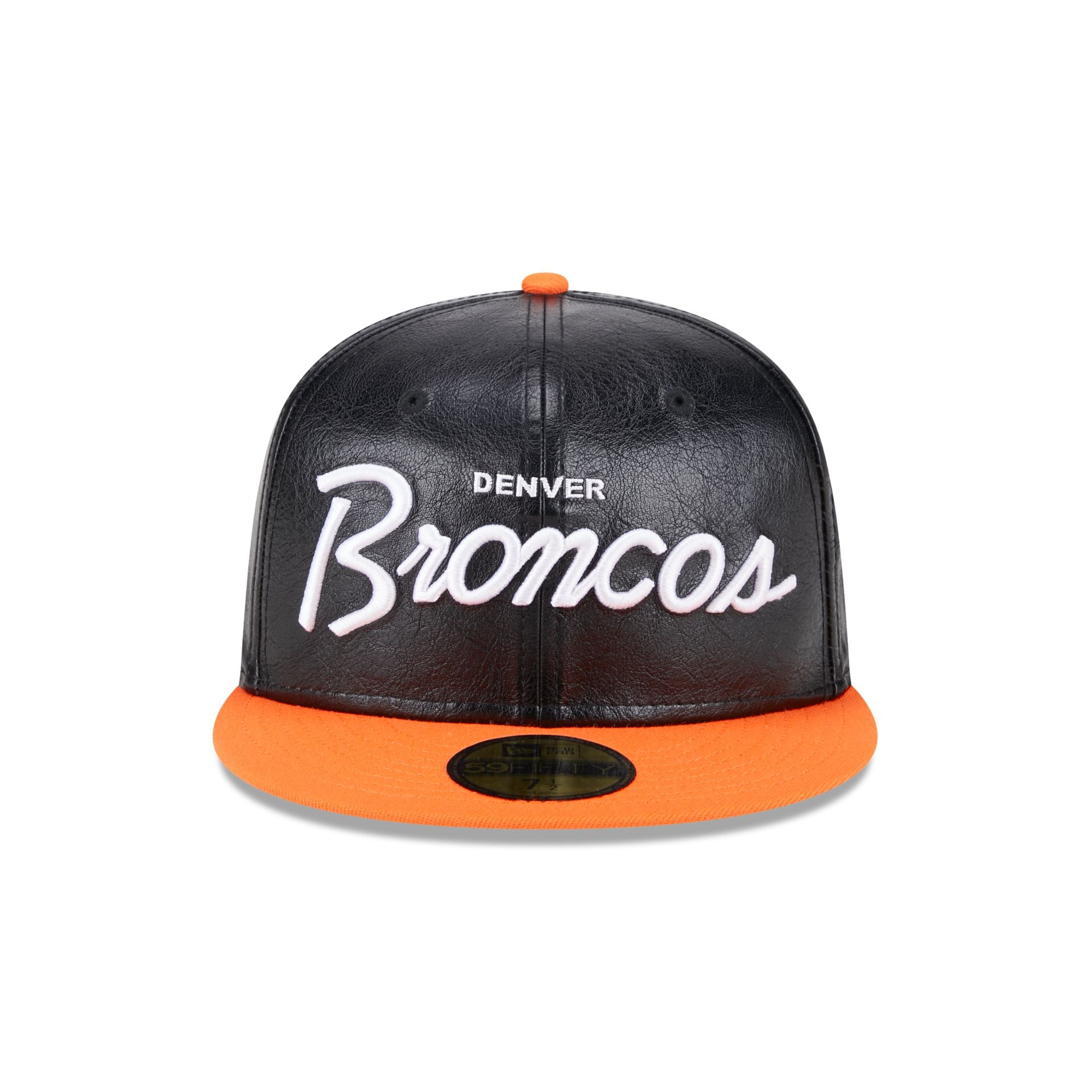 Denver Broncos Faux Leather Crown 59FIFTY Fitted Hat - Image 2