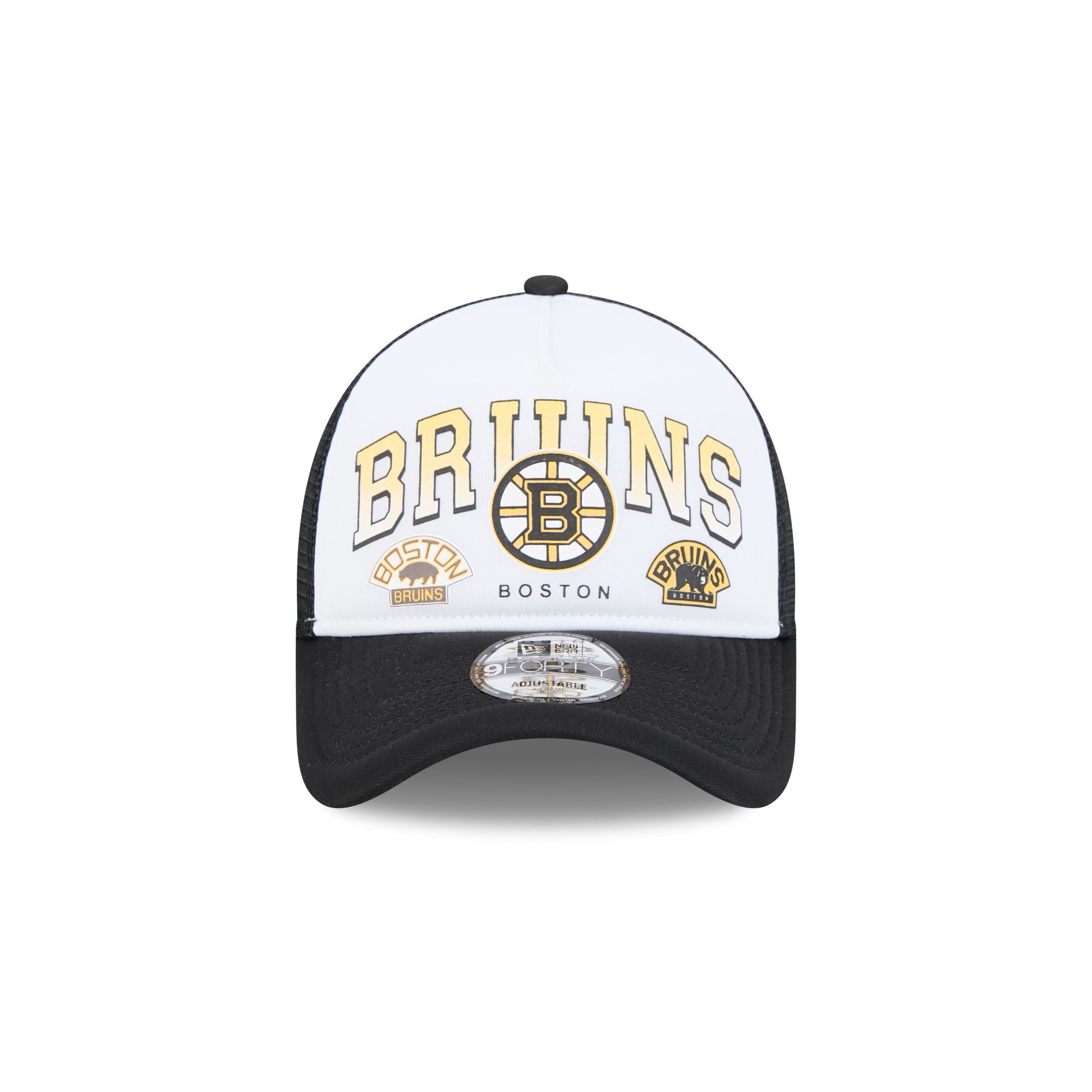 Boston Bruins Sport Classics 9FORTY A-Frame Trucker Hat - Image 2