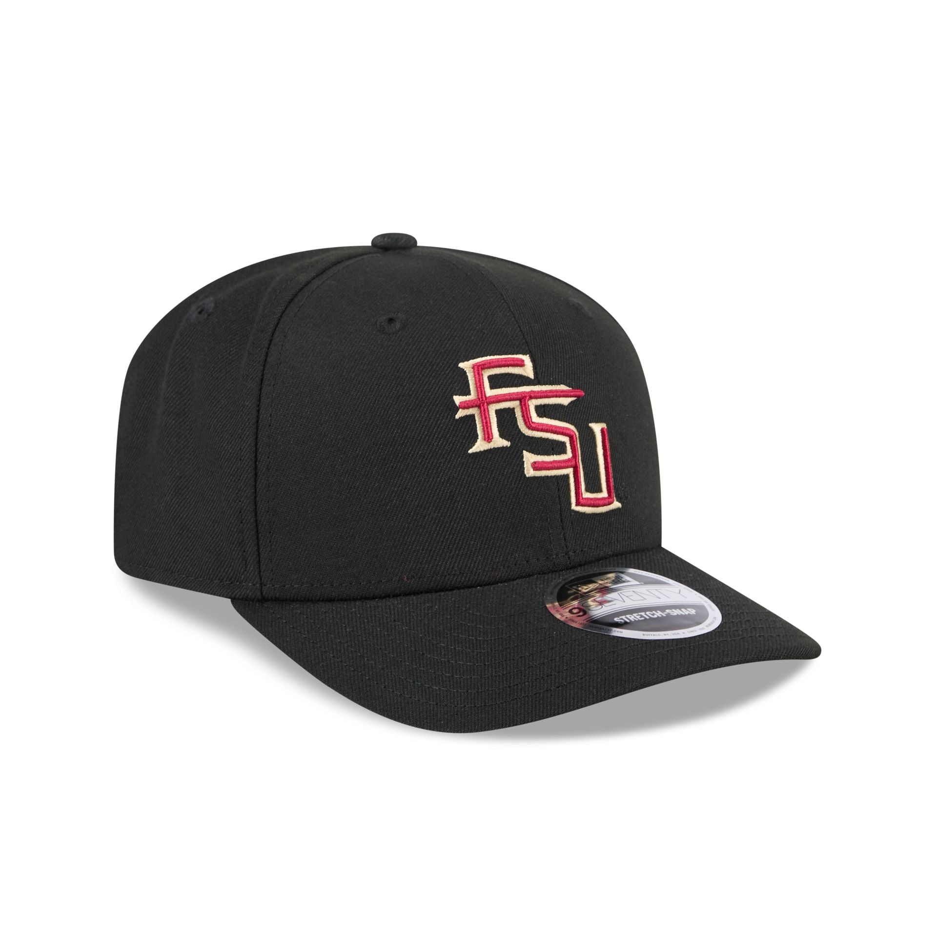 Florida State Seminoles Basic Black 9SEVENTY Stretch-Snap Hat - Image 3