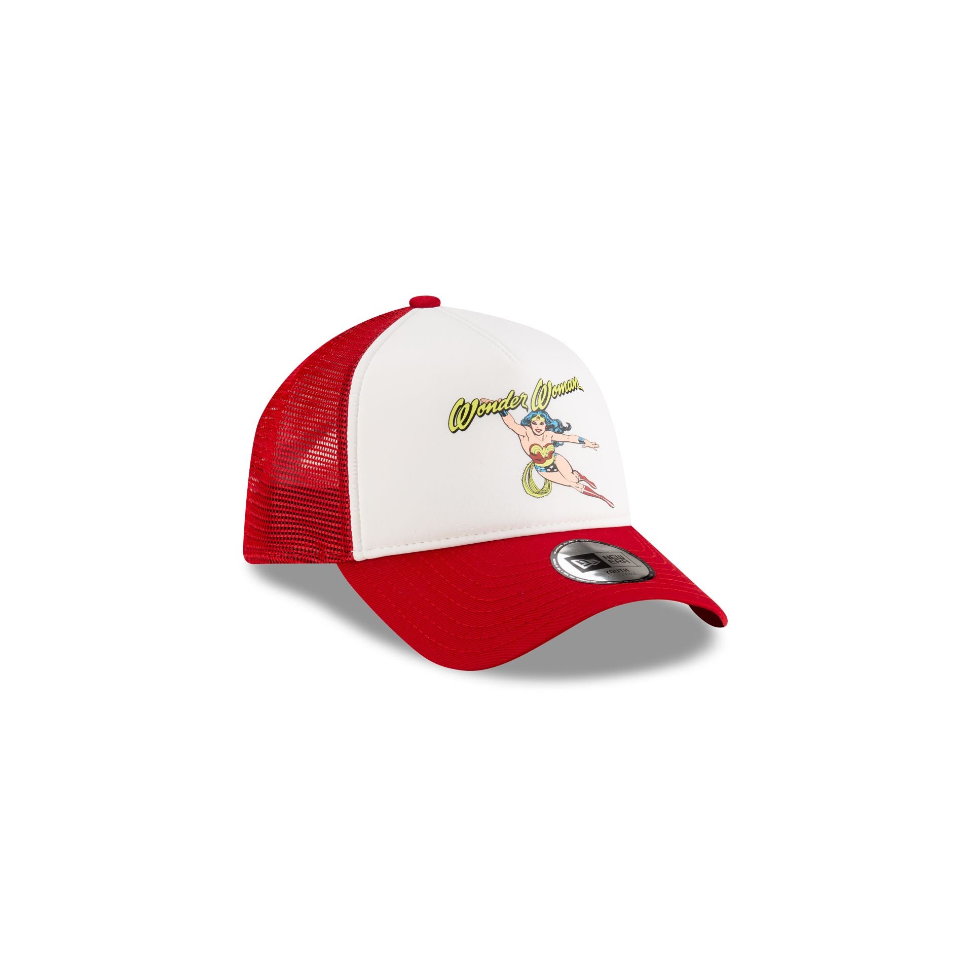 Wonder Woman Kids Scarlet 9FORTY A-Frame Trucker Hat - Image 3