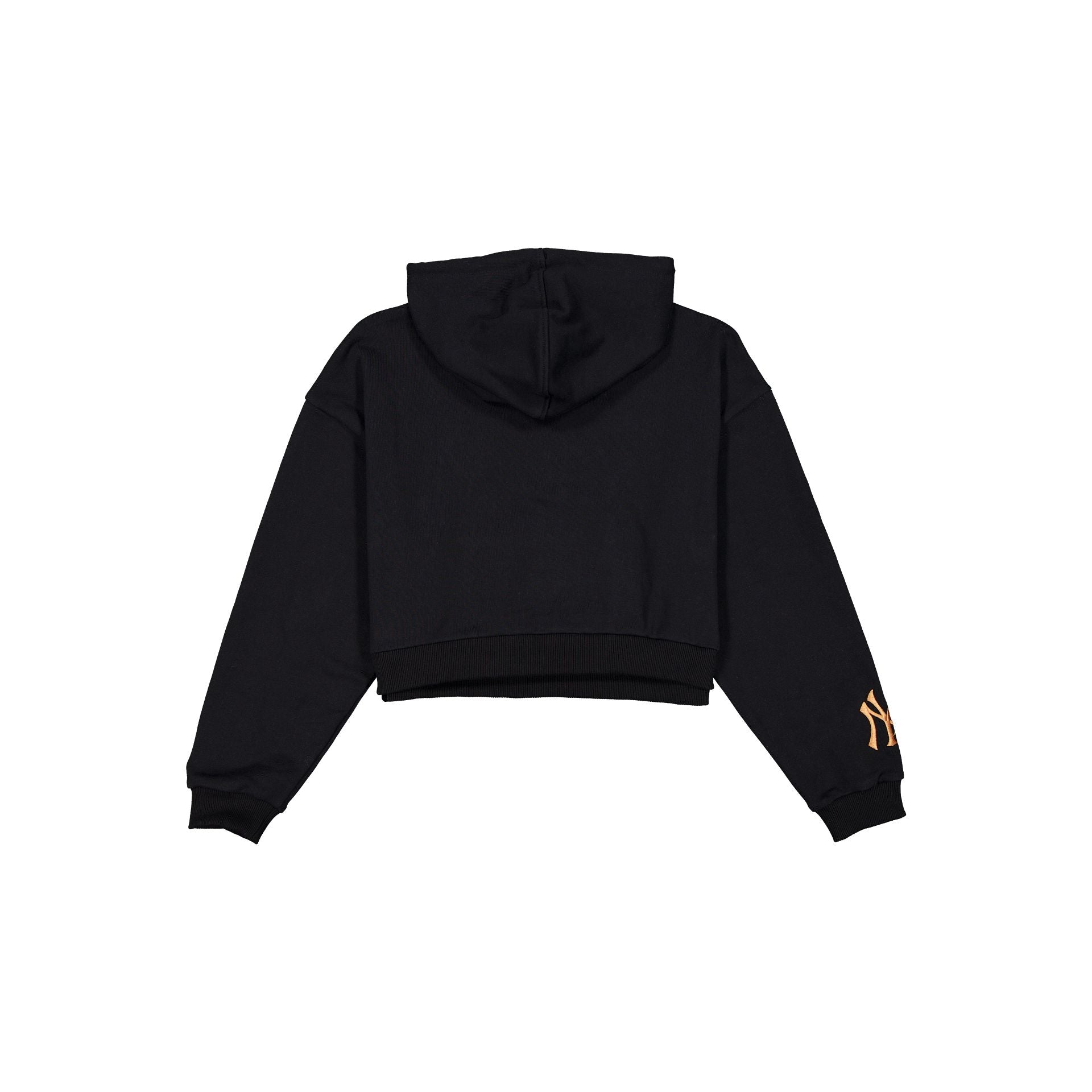 New York Yankees Women's Cropped Black Floral Hoodie - Image 3