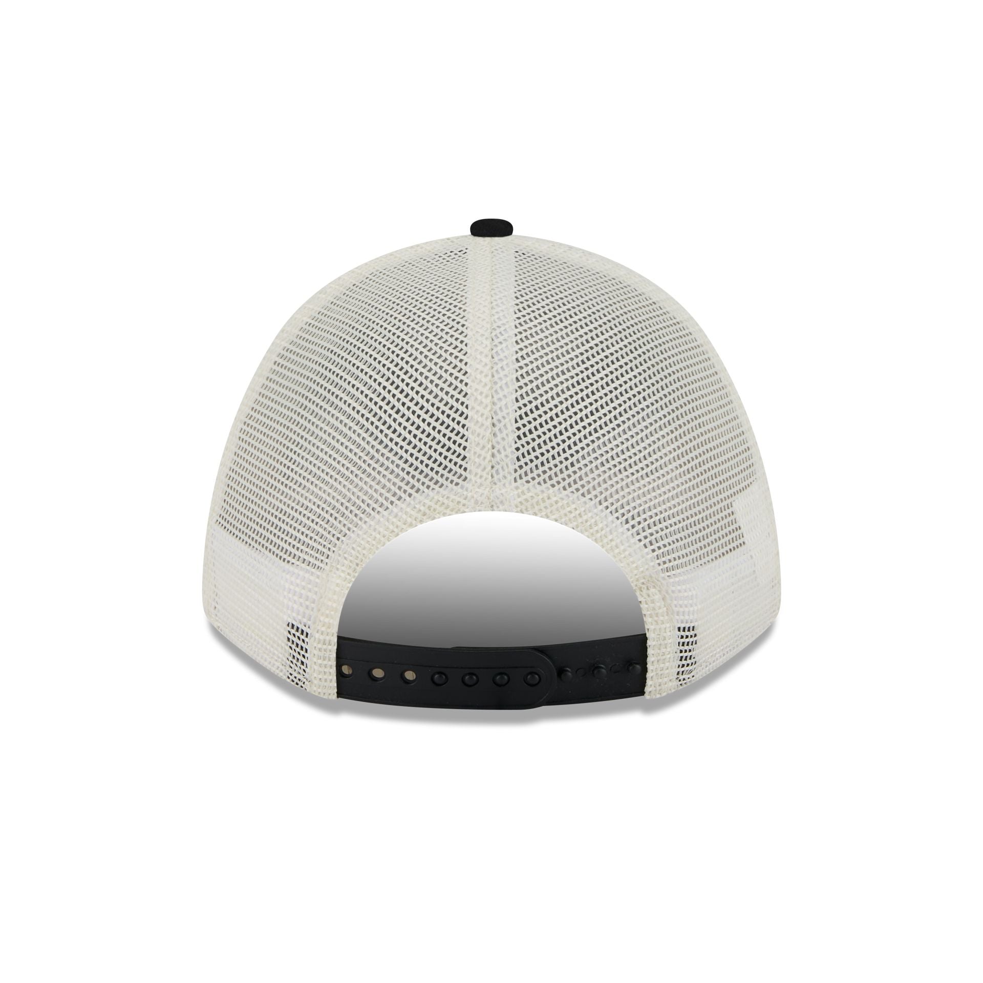 Miami Heat Chrome Arch 9FORTY M-Crown A-Frame Trucker Hat - Image 6