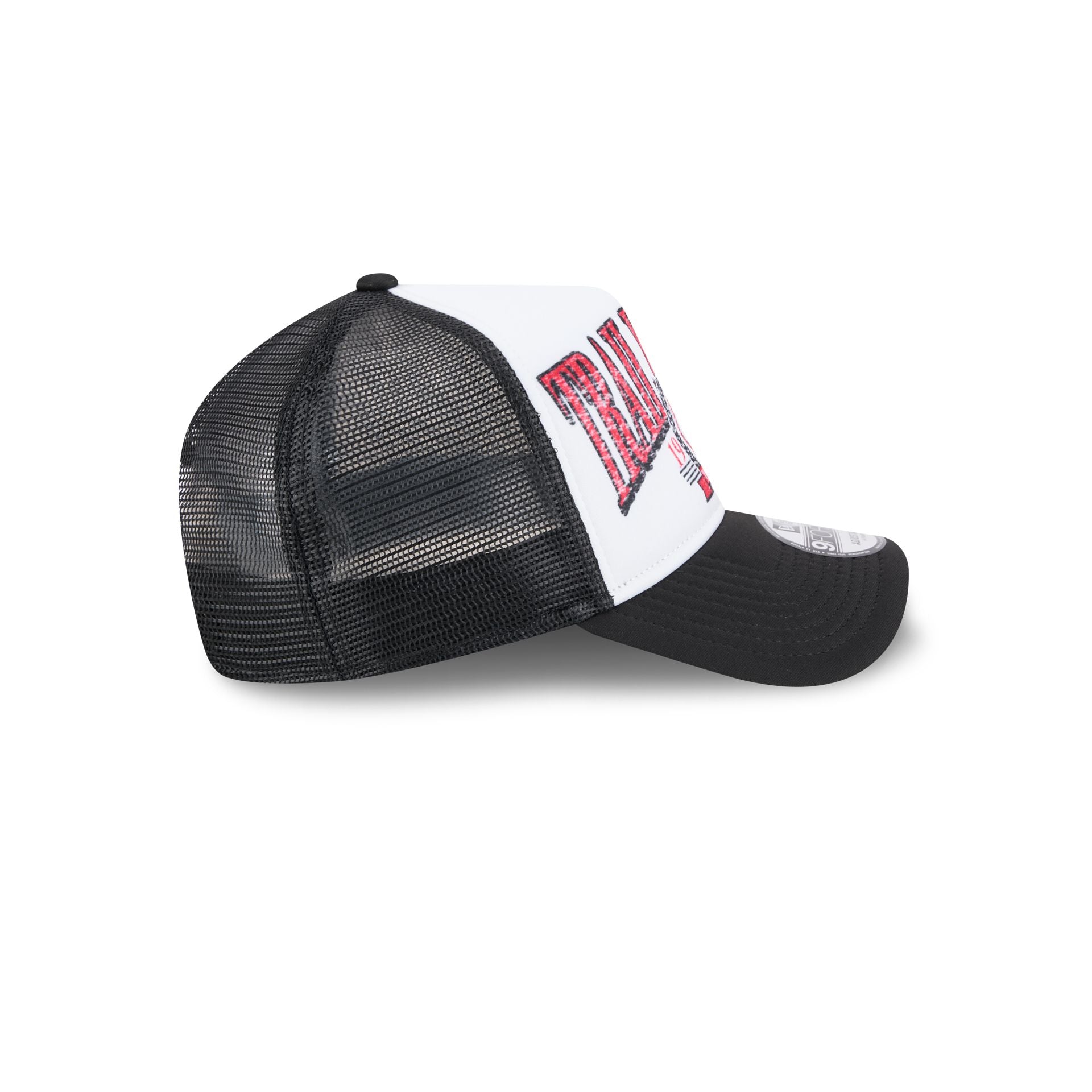 Portland Trail Blazers Distressed 9FORTY A-Frame Trucker Hat - Image 5