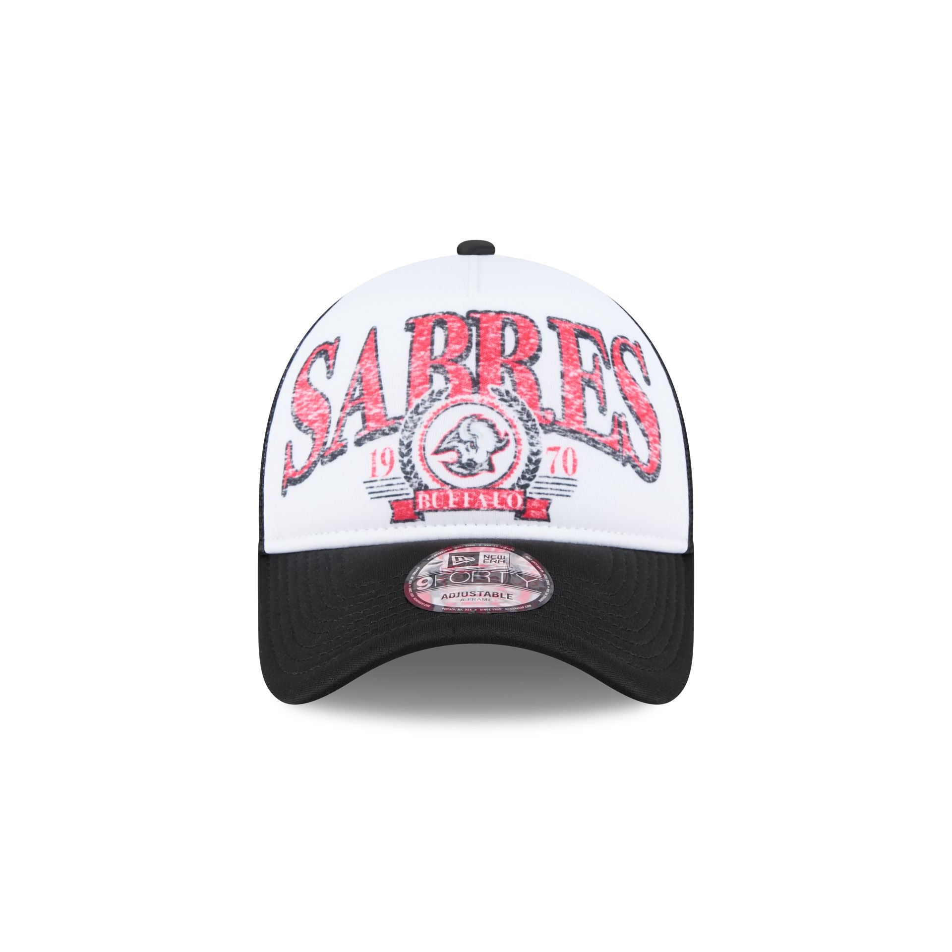 Buffalo Sabres Distressed Alternate 9FORTY A-Frame Trucker Hat - Image 2