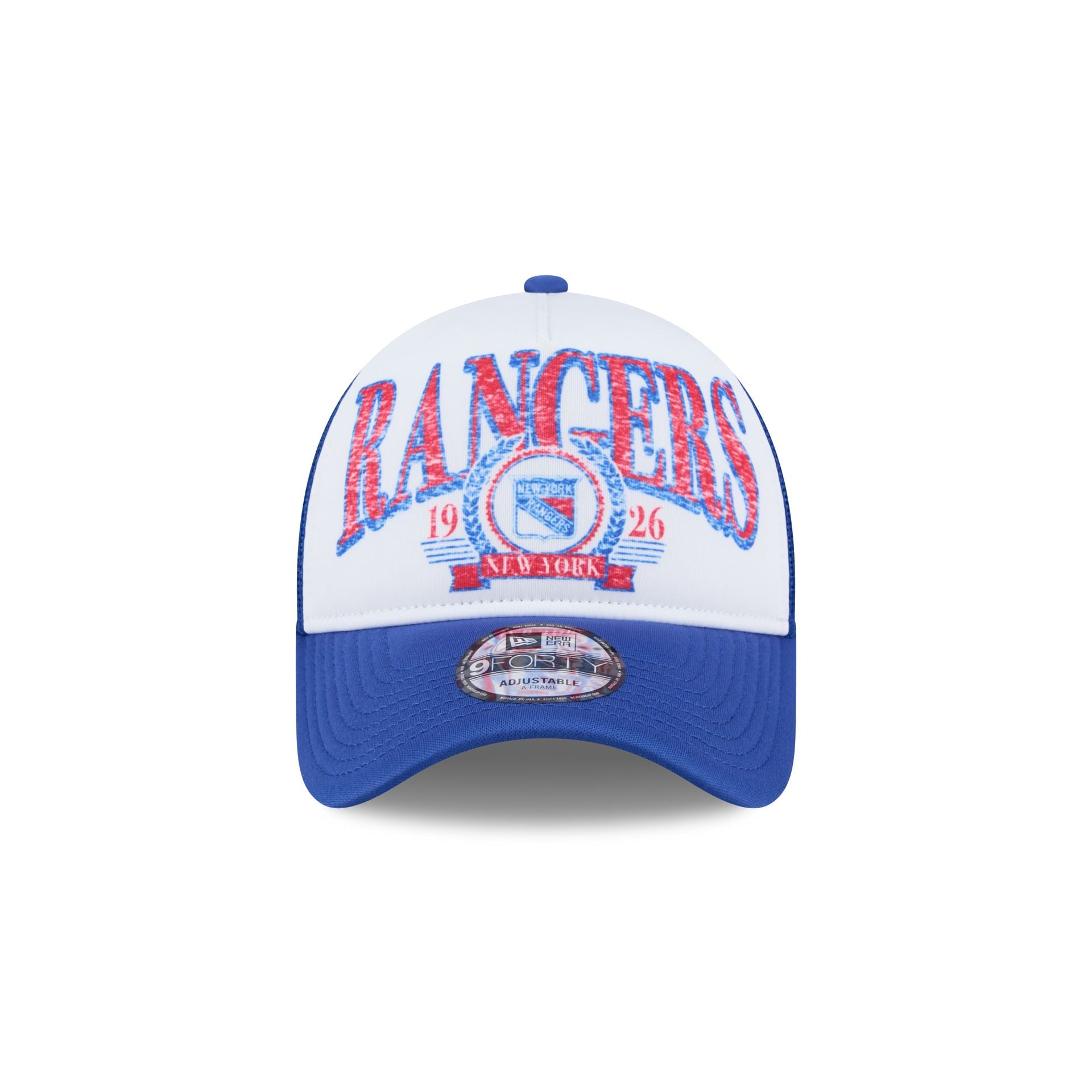New York Rangers Distressed 9FORTY A-Frame Trucker Hat - Image 2