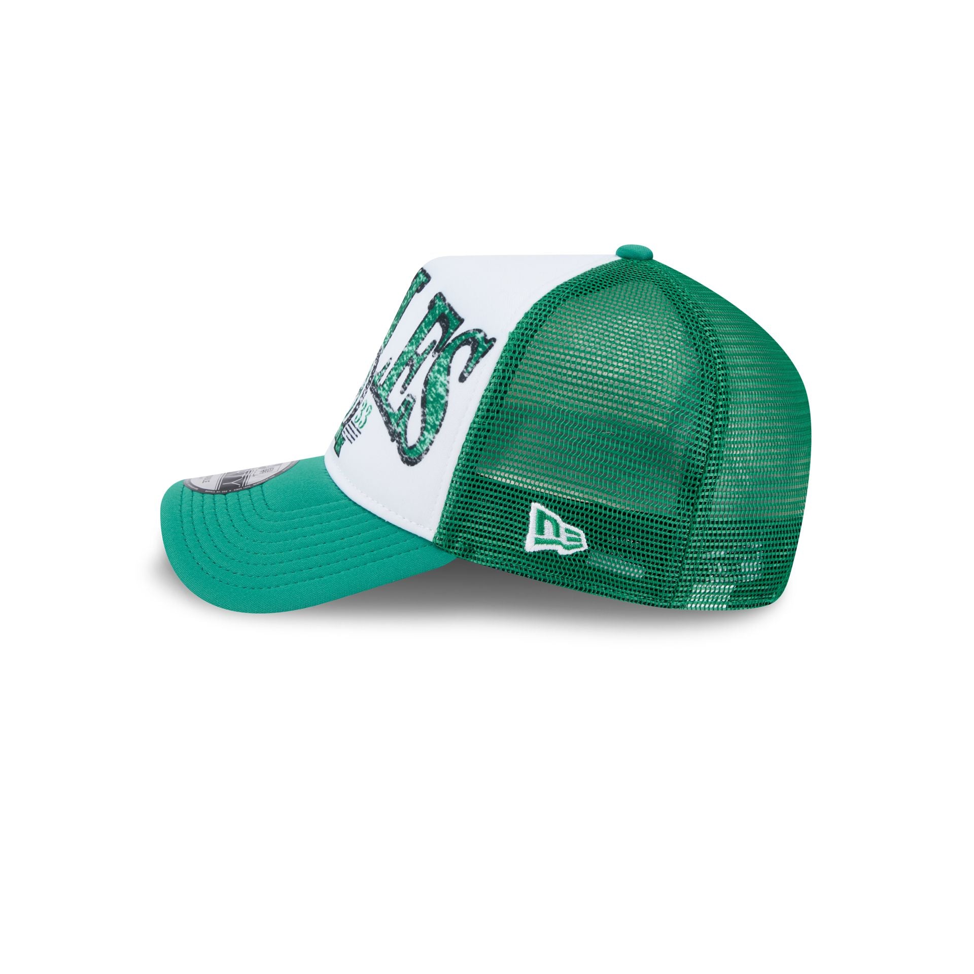 Philadelphia Eagles Distressed 9FORTY A-Frame Trucker Hat - Image 4