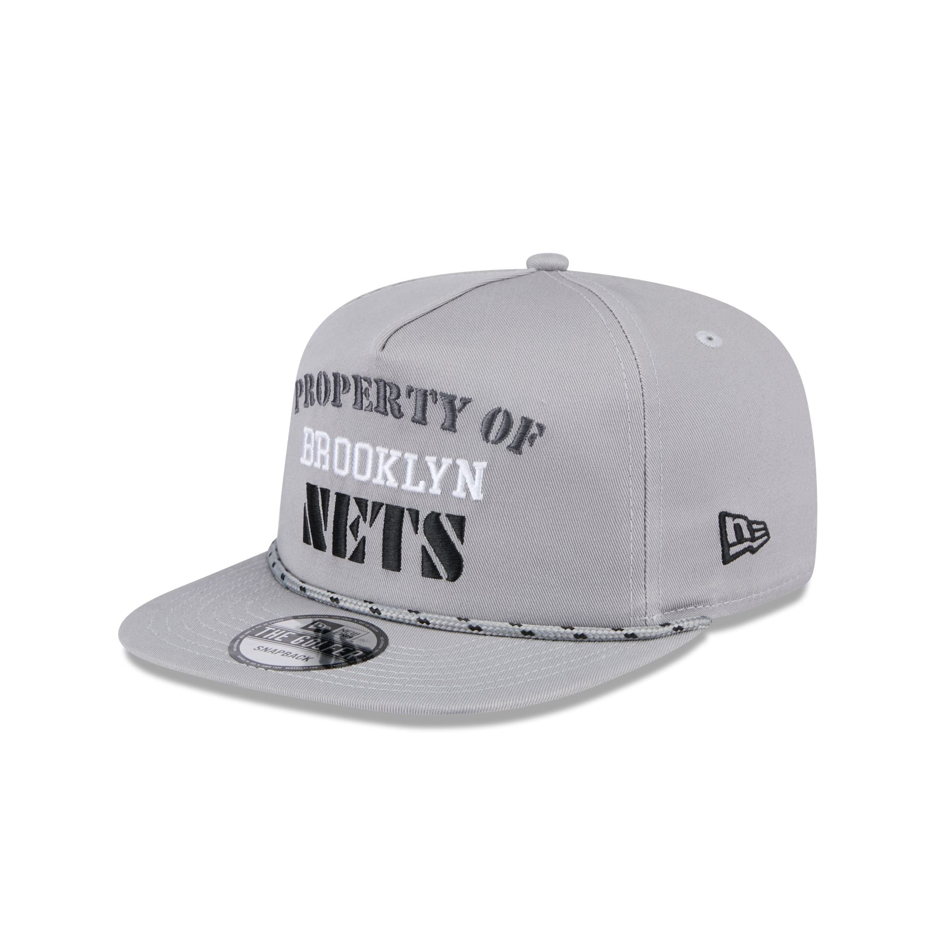Brooklyn Nets Vintage Gray Rope Golfer Hat - Image 3