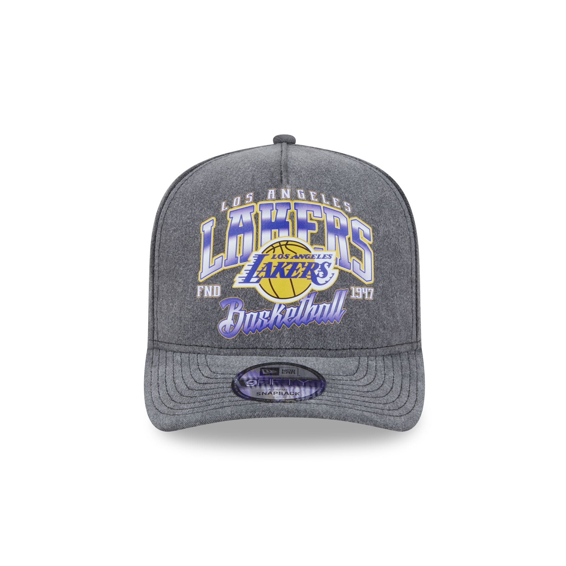 Los Angeles Lakers Washed 9FIFTY A-Frame Snapback Hat - Image 2