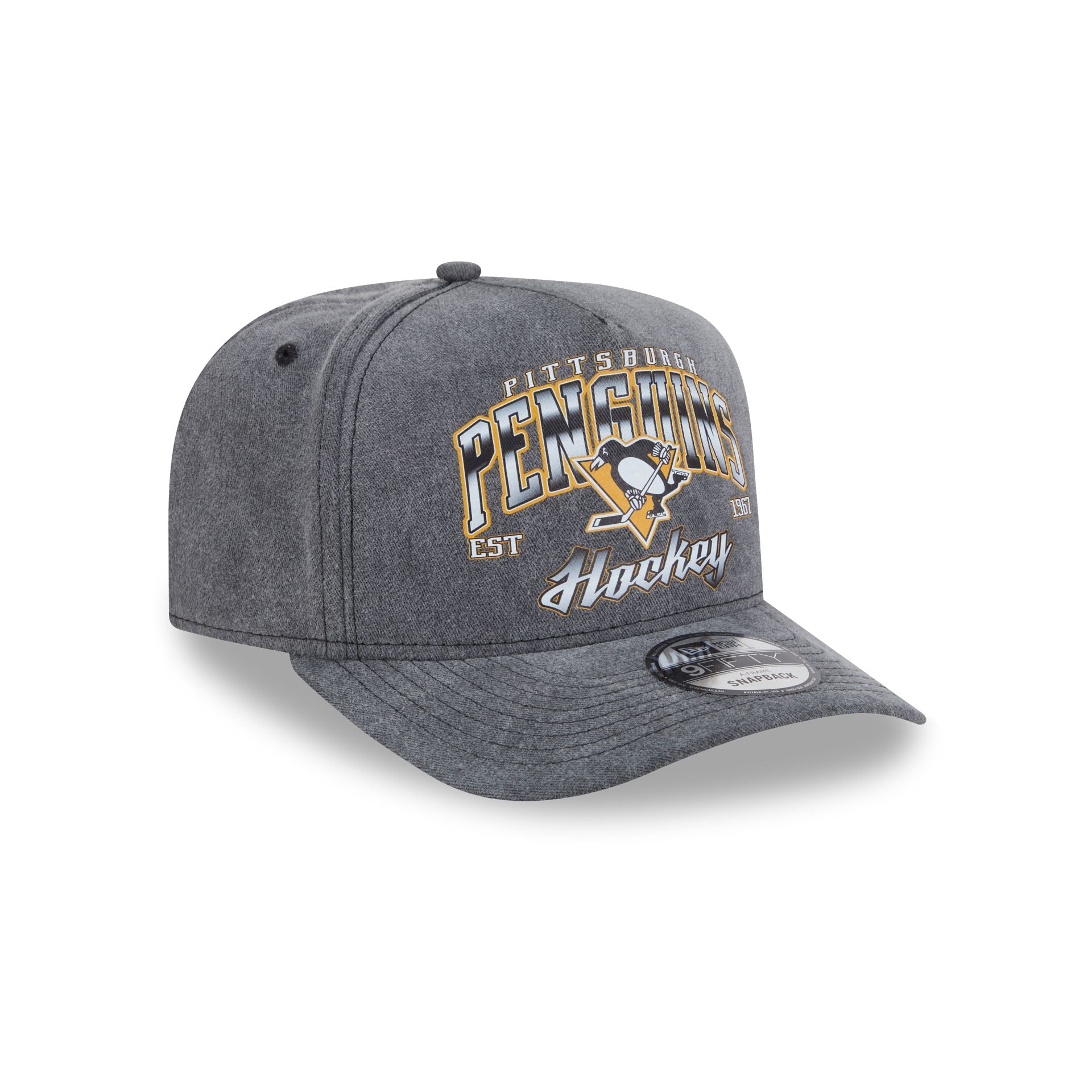 Pittsburgh Penguins Washed 9FIFTY A-Frame Snapback Hat - Image 3