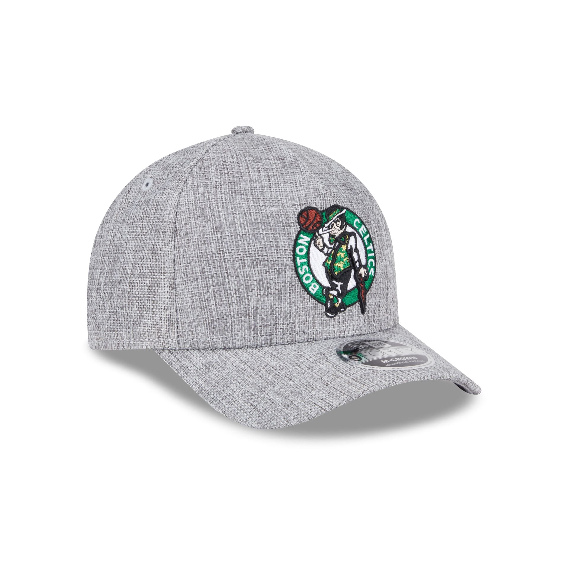 Boston Celtics Cotton Weave Gray 9FORTY M-Crown A-Frame Snapback Hat - Image 3
