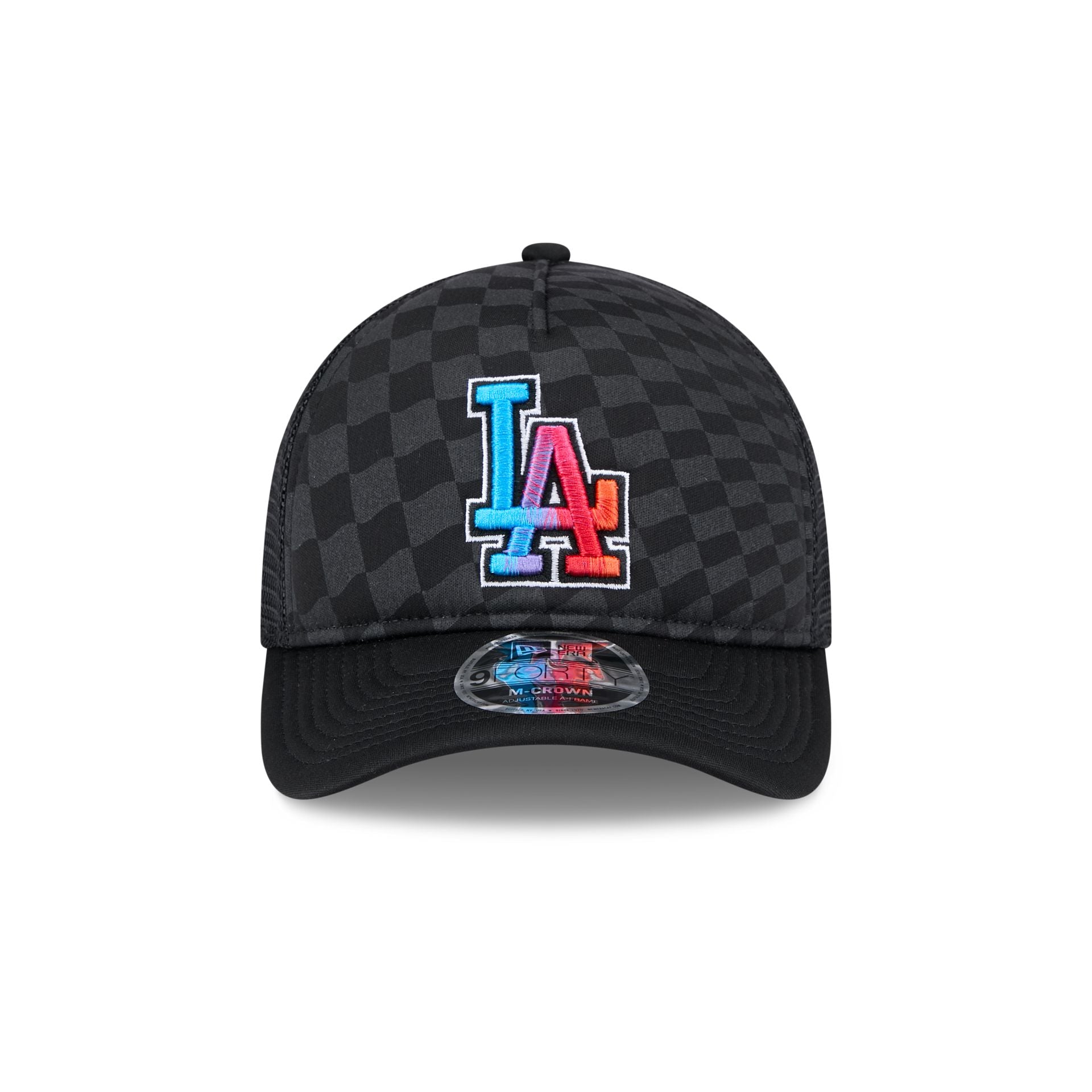 Los Angeles Dodgers Gradient Raceway 9FORTY M-Crown A-Frame Trucker Hat - Image 2