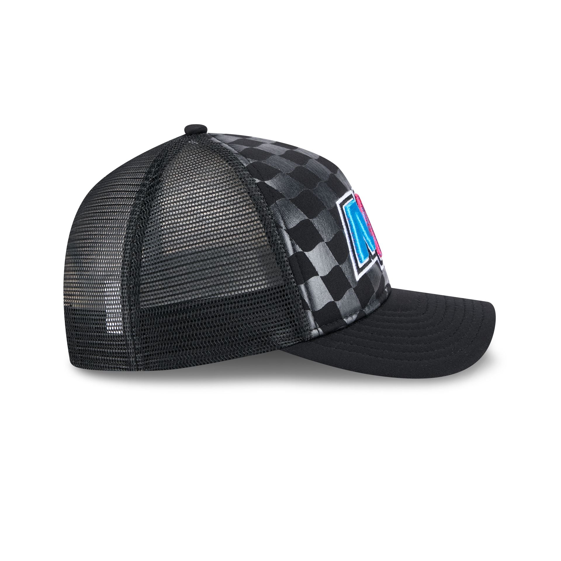Miami Heat Gradient Raceway 9FORTY M-Crown A-Frame Trucker Hat - Image 5