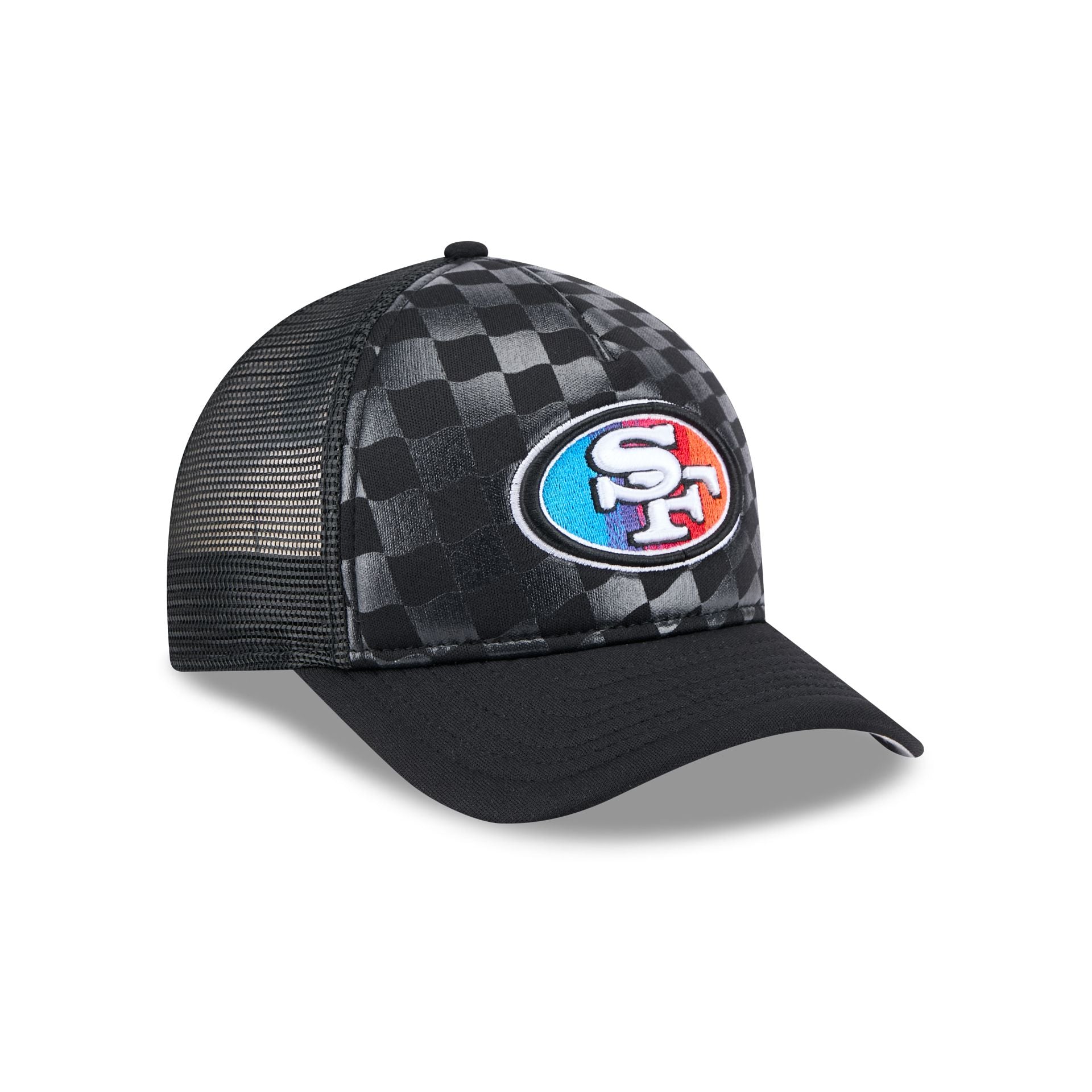 San Francisco 49ers Gradient Raceway 9FORTY M-Crown A-Frame Trucker Hat - Image 3