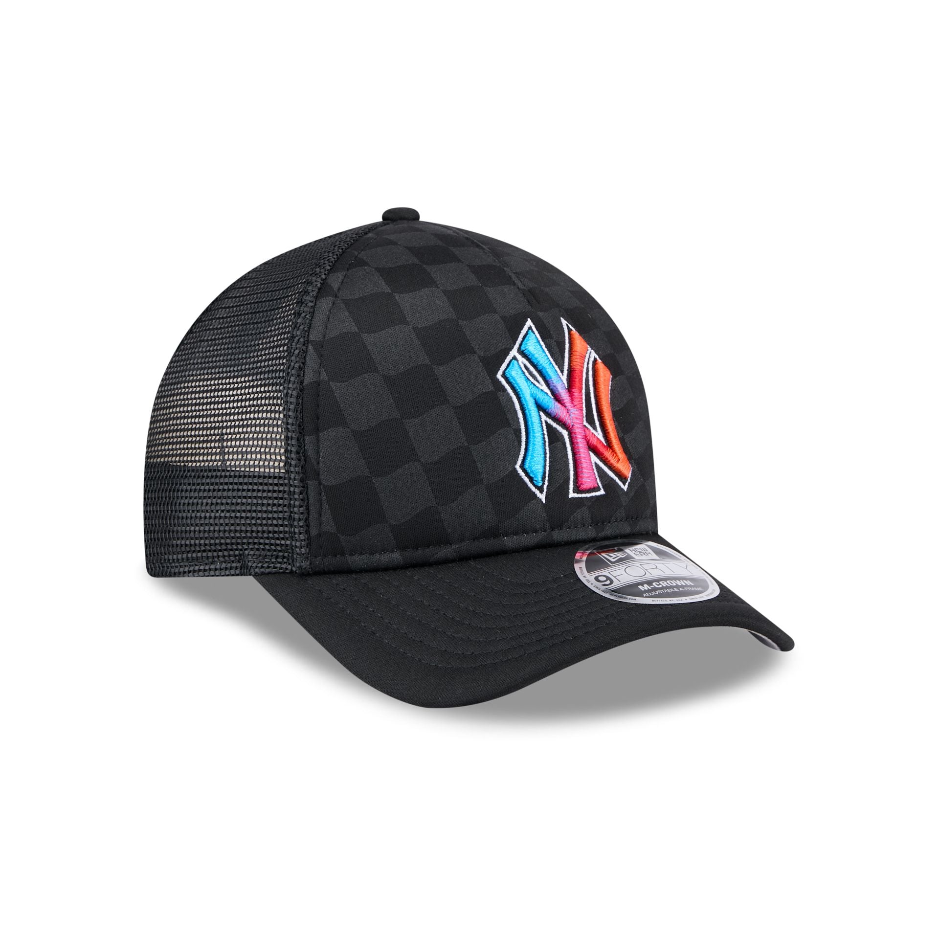New York Yankees Gradient Raceway 9FORTY M-Crown A-Frame Trucker Hat - Image 3