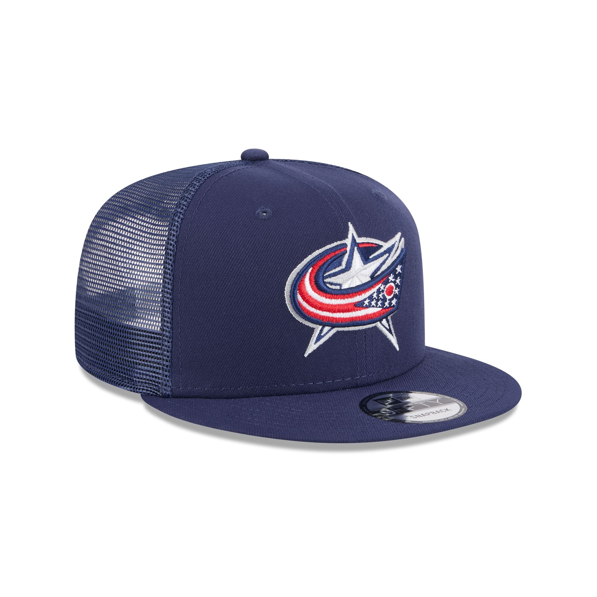 Columbus Blue Jackets Team Tag 9FIFTY Trucker Hat - Image 3