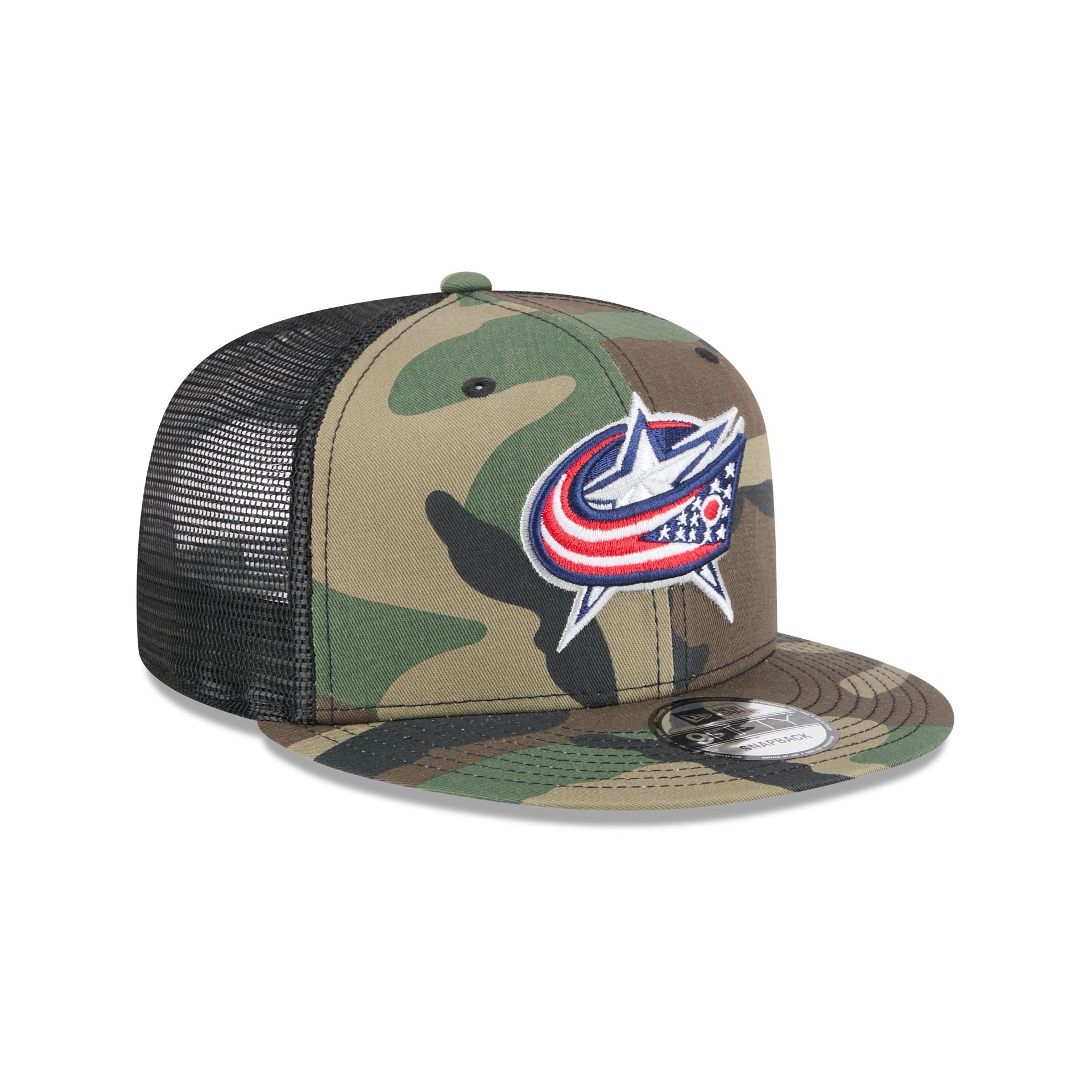 Columbus Blue Jackets Camo 9FIFTY Trucker Hat - Image 3