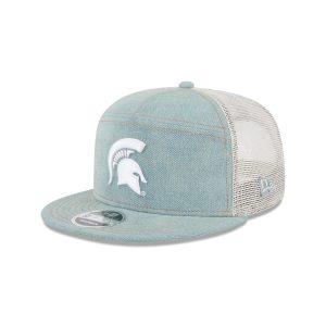 Michigan State Spartans Denim Split Panel 9FIFTY Trucker Hat