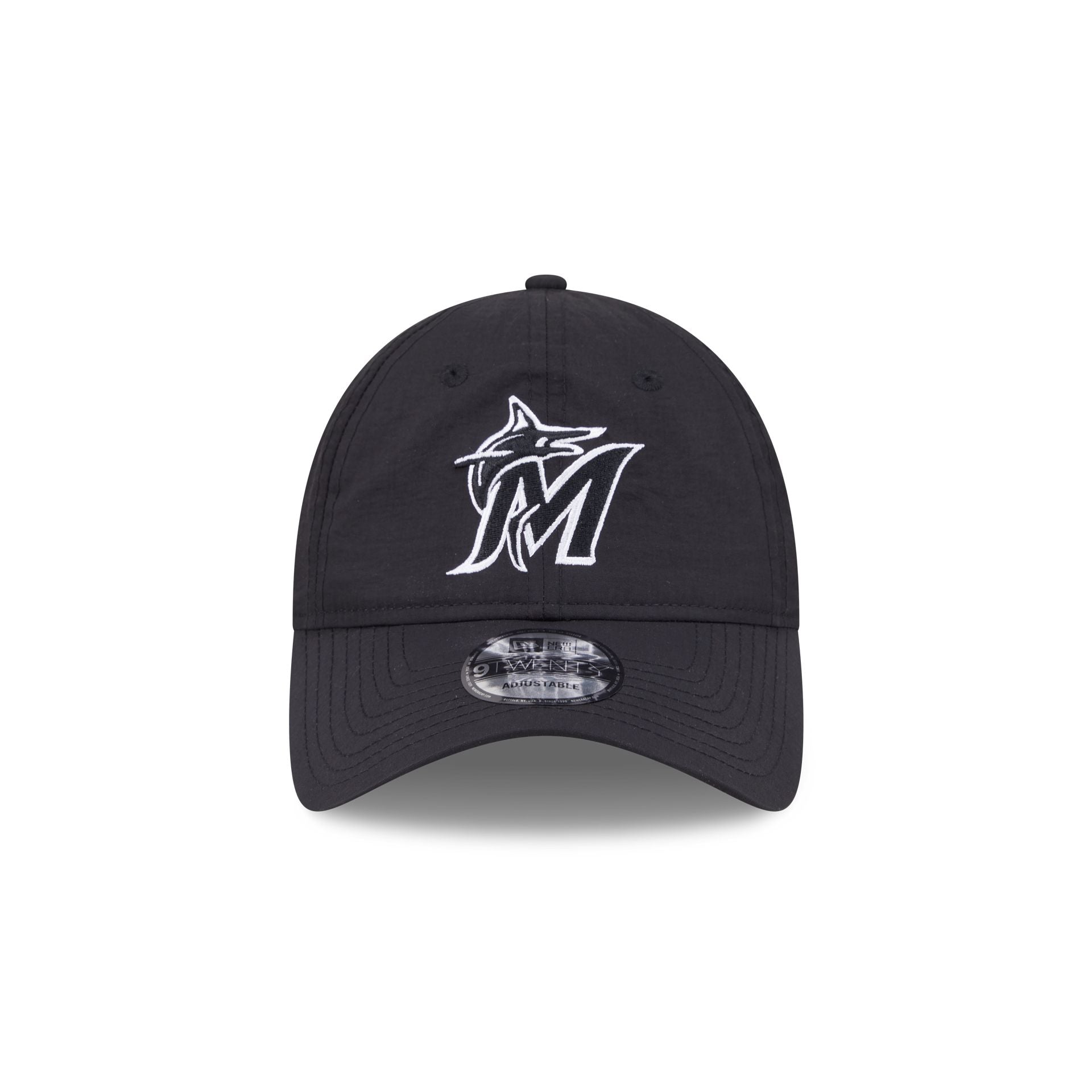 Miami Marlins Everyday Nylon Black 9TWENTY Adjustable Hat - Image 2