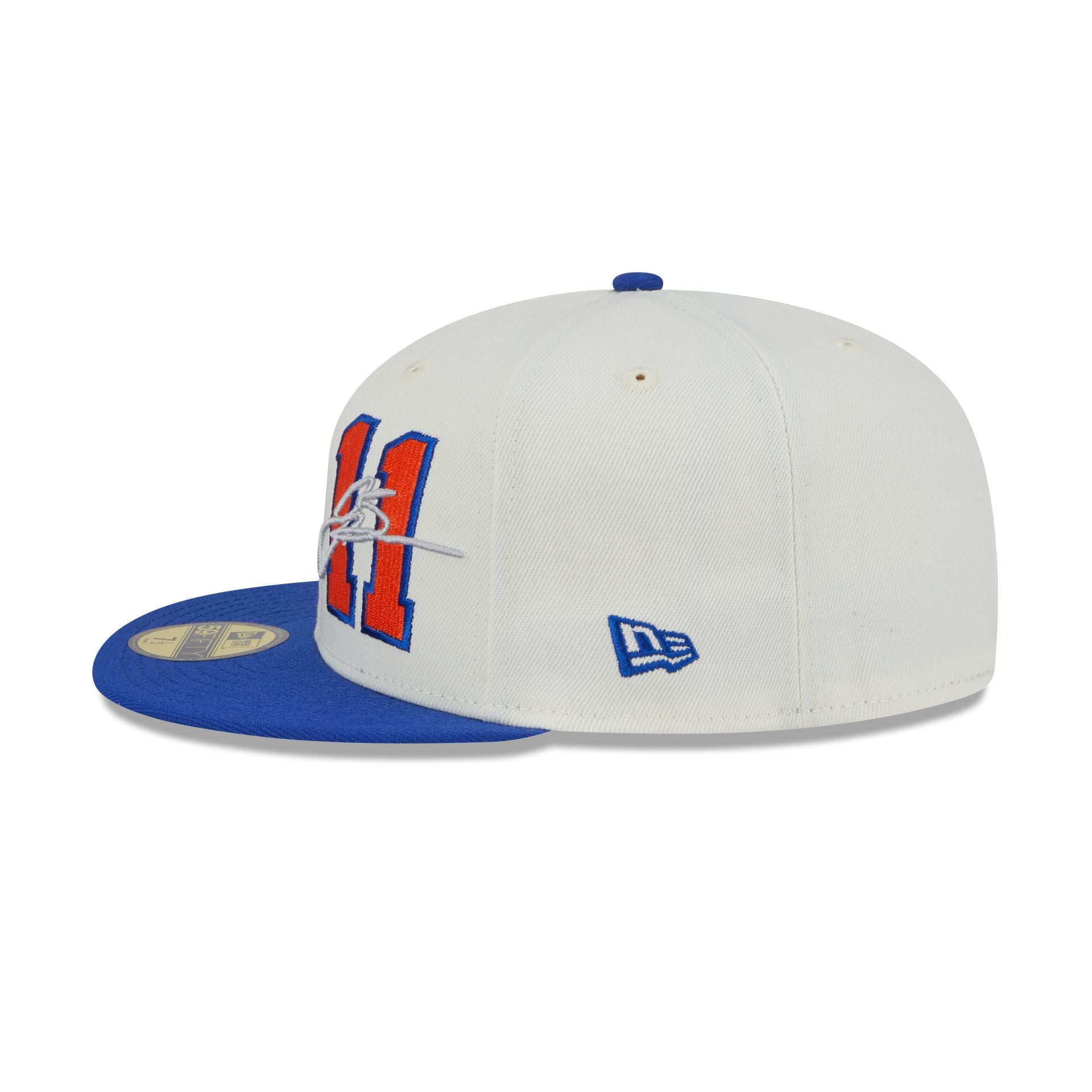 New York Knicks Jalen Brunson Chrome White 59FIFTY Fitted Hat - Image 4