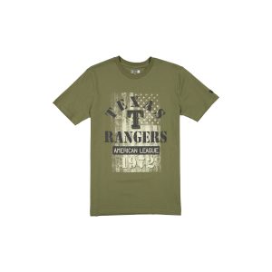 Texas Rangers Armed Forces Day 2025 Green T-Shirt
