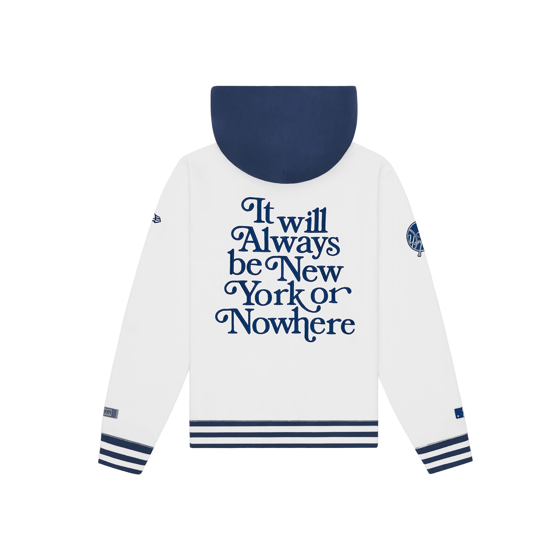 New York or Nowhere x New York Yankees White Hoodie - Image 2