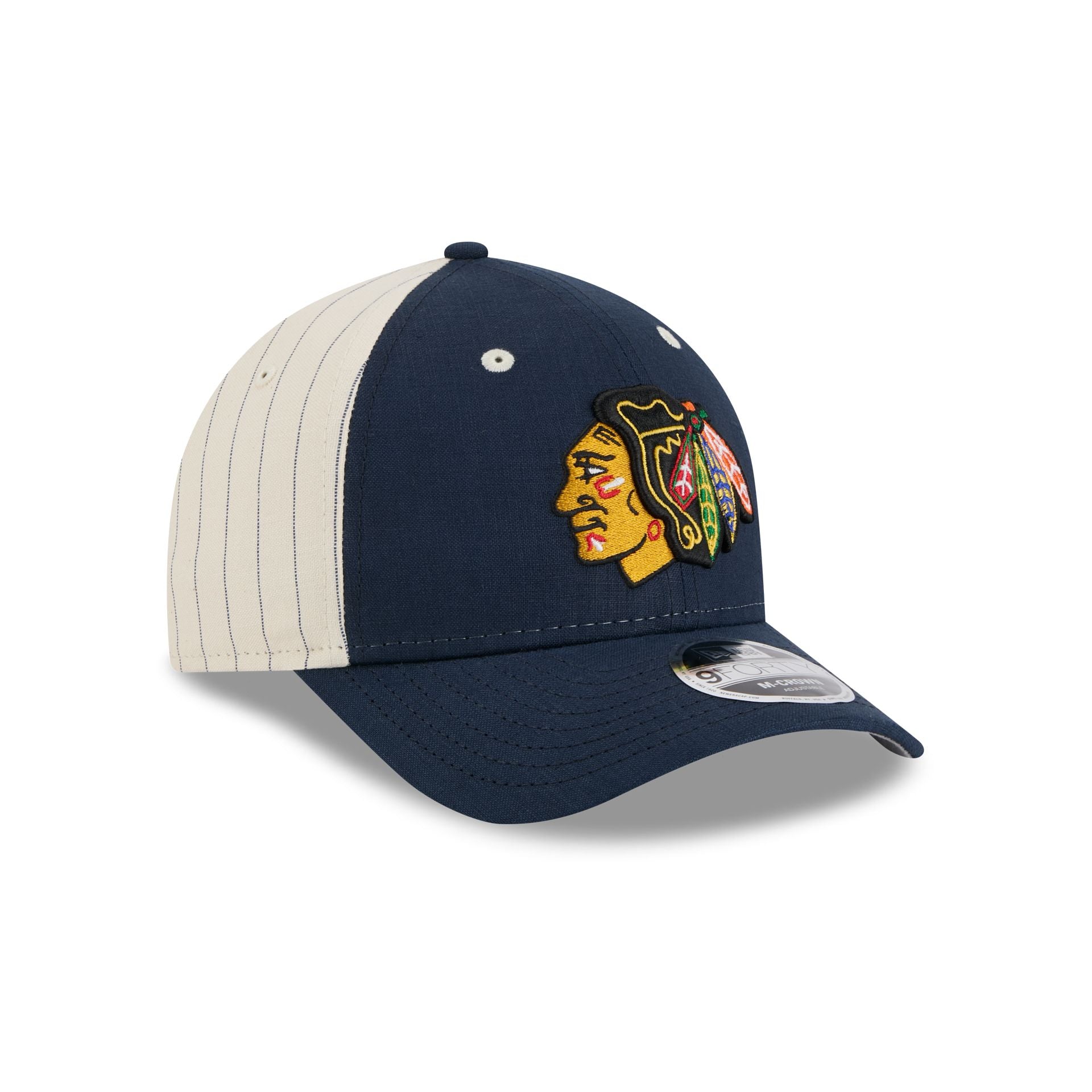 Chicago Blackhawks Linen 9FORTY M-Crown Snapback Hat - Image 3