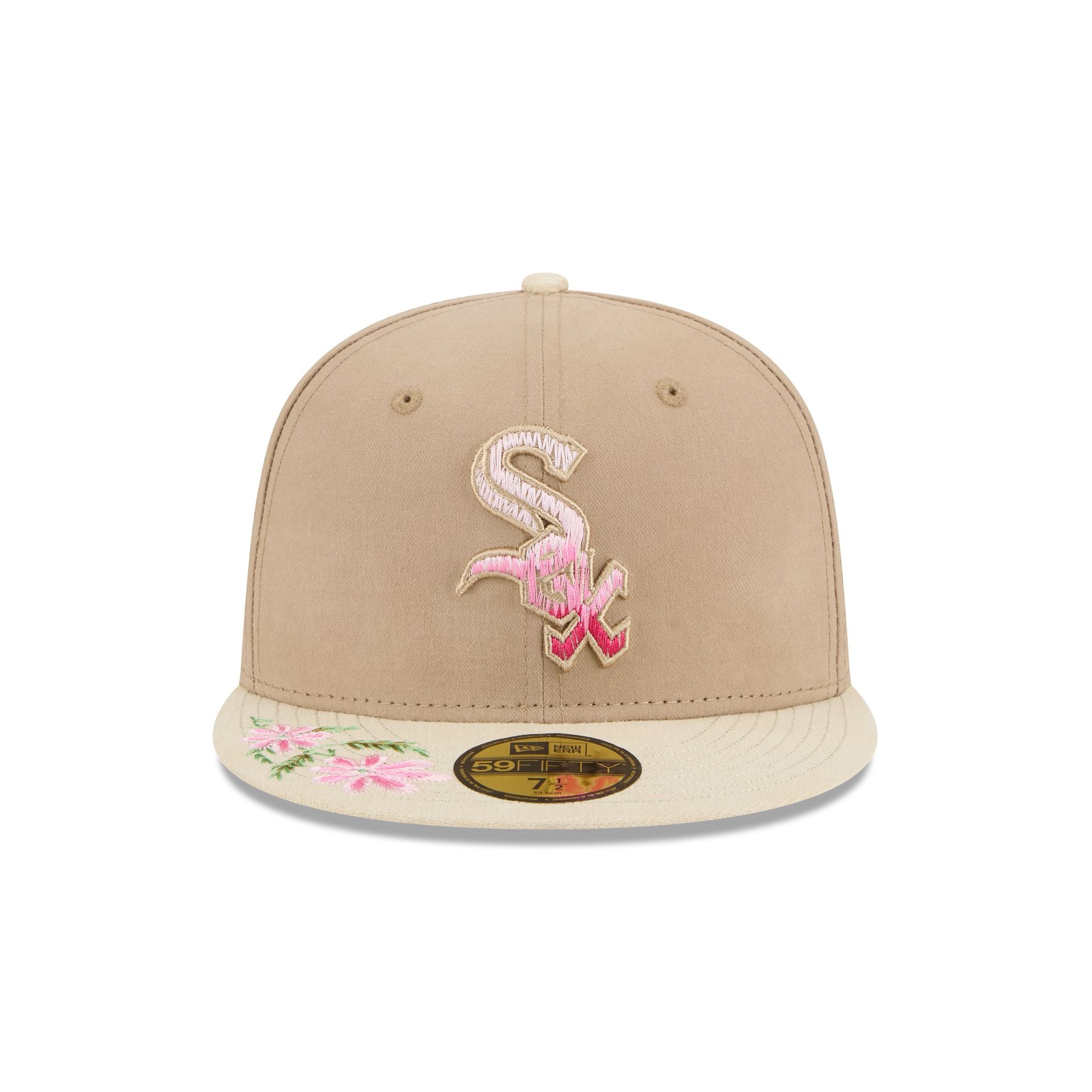 Chicago White Sox Hand Stitched Floral 59FIFTY Fitted Hat - Image 2
