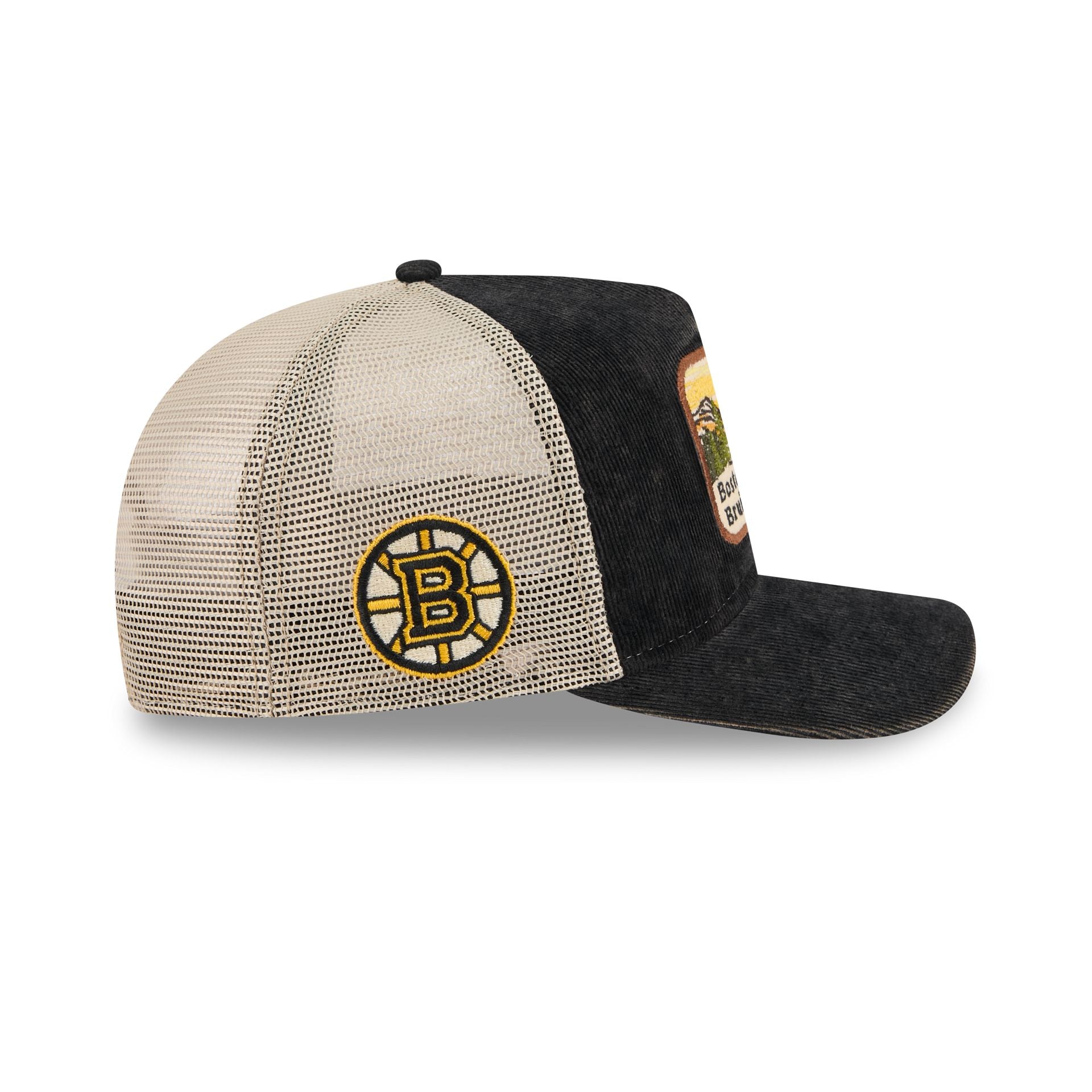 Boston Bruins Vintage Landscape 9FIFTY A-Frame Trucker Hat - Image 4