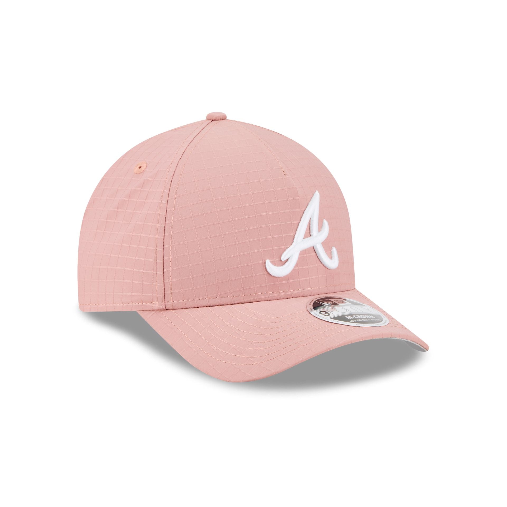 Atlanta Braves Pink Ripstop 9FORTY M-Crown A-Frame Snapback Hat - Image 3