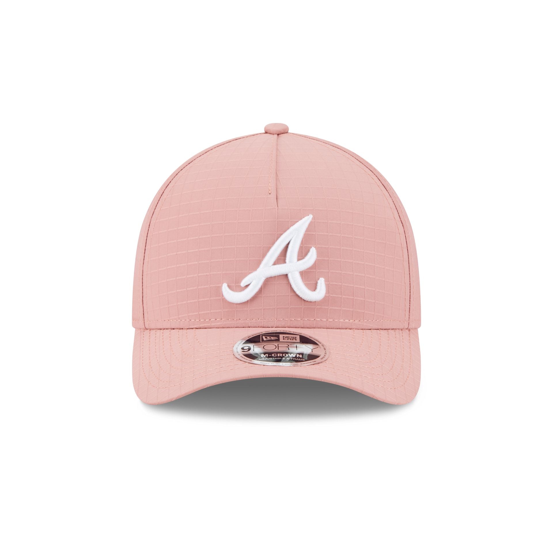 Atlanta Braves Pink Ripstop 9FORTY M-Crown A-Frame Snapback Hat - Image 2