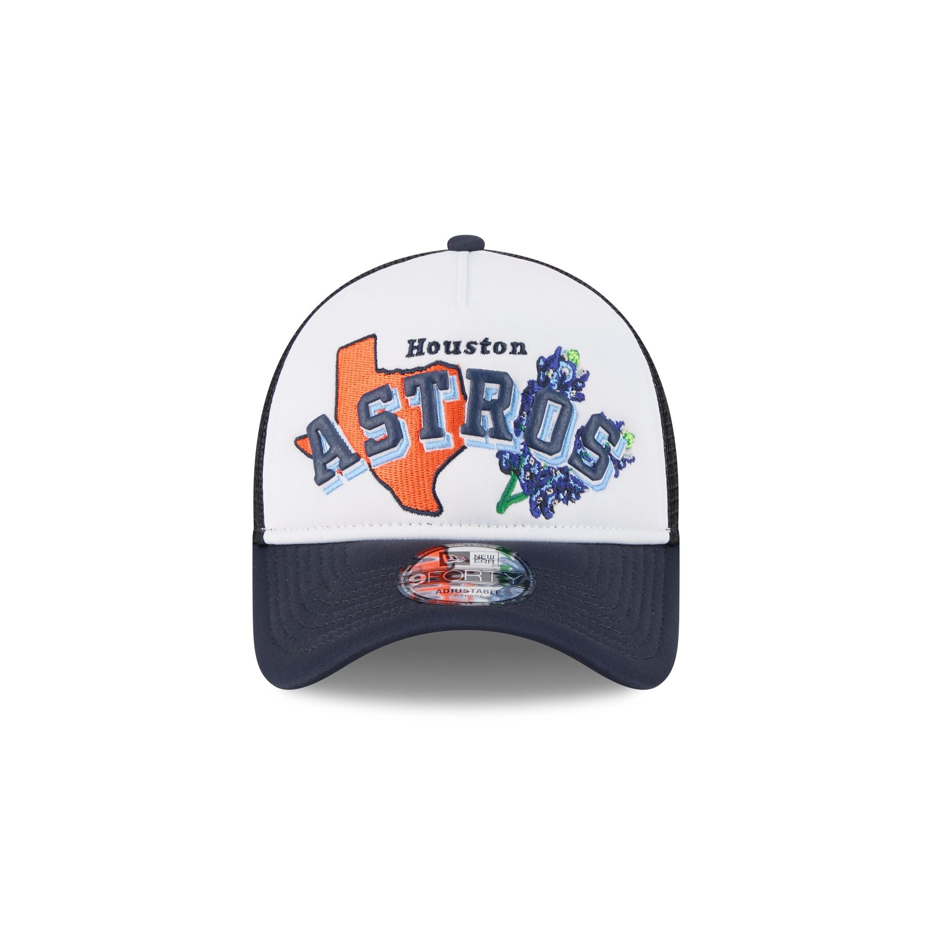 Houston Astros State Flower 9FORTY A-Frame Trucker Hat - Image 2
